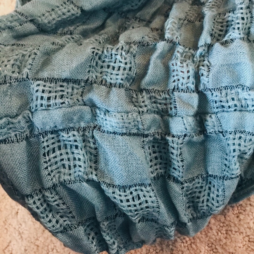 Blue infinity scarf